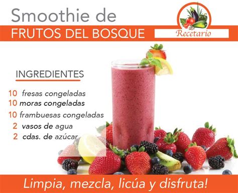 Receta De Un Delicioso Y Nutritivo Smoothie De Frutos Del Bosque Fruit