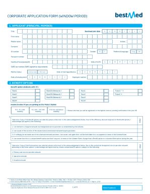 Fillable Online Corporate Application Form For Registration Of