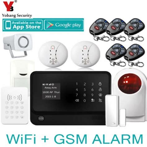 YobangSecurity GSM WiFi Alarm Security System APP Control Wireless Home ...