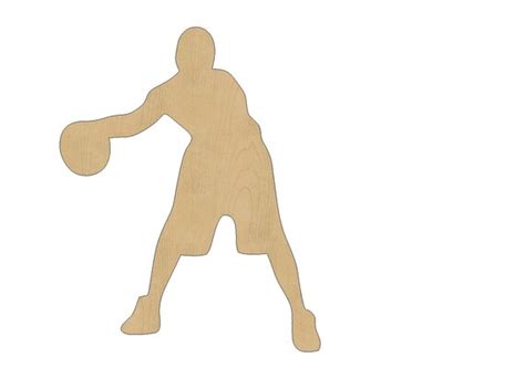 Basketball Player Cutout Shape Laser Cut Unfinished Wood