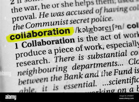 Highlighted Word Collaboration Concept And Meaning Stock Photo Alamy