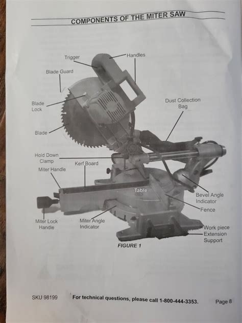 Chicago Electric 10 Compound Slide Miter Saw Manual Model 98199