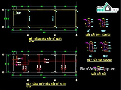 Top 10 bản vẽ bể nước mái chi tiết nhất