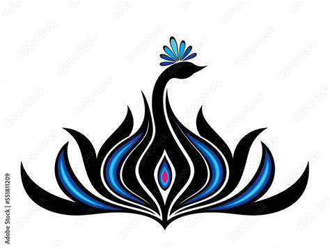 Abstract Peacock Logo Design Peacock Symbol Stock Vector Adobe Stock