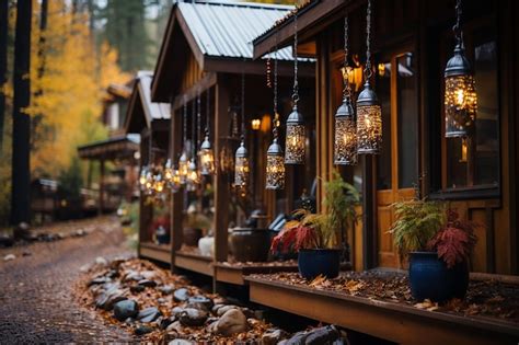 Premium Ai Image Alpine Wind Chimes Outside A Cabin