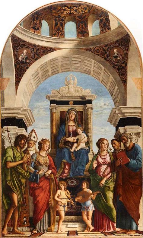 Cima Da Conegliano Madonna In Trono Col Bambino Fra Angeli E Santi