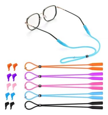 Generico Pc Straps Sujetador Lentes Silicona Ajustable Gancho Antica