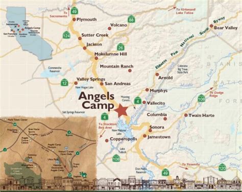 Map Of Angels Camp Destination Angels Camp