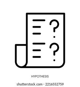 Hypothesis Icon Line Art Style Design Stock Vector Royalty Free