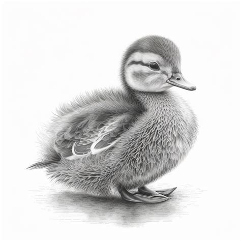 Cute Baby Duck Drawing