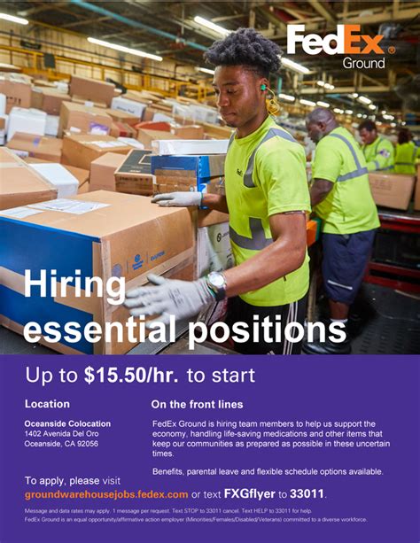 Fedex Ground Is Urgently Hiring Essential Workers Oceanside Chamber