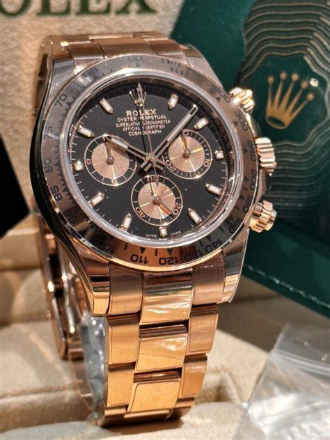 Rolex Daytona Full Everose Gold Black Dial Luxury Watches On