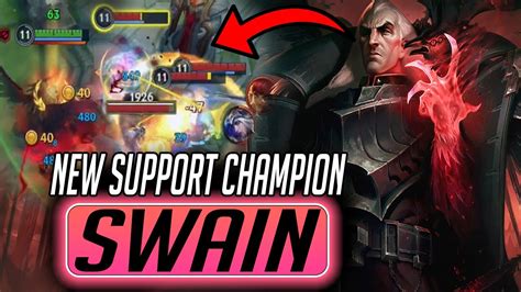 Wild Rift Swain New Champion Is An Insane Support Youtube