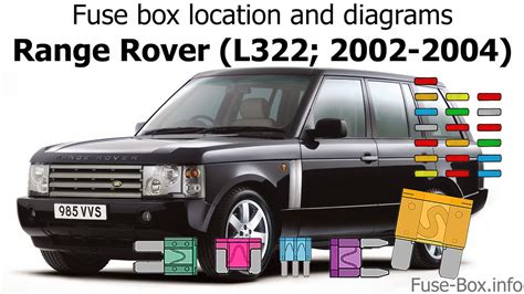 Fuse Box Location And Diagrams Range Rover L322 2002 2004 YouTube