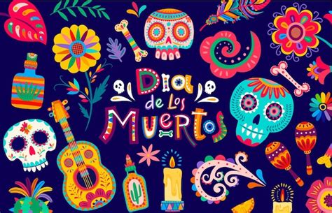 Premium Vector Dia De Los Muertos Banner With Mexican Sugar Calavera