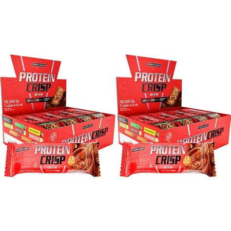 Kit 2x Protein Crisp Bar 12 Unidades 45g Churros Com Doce De Leite