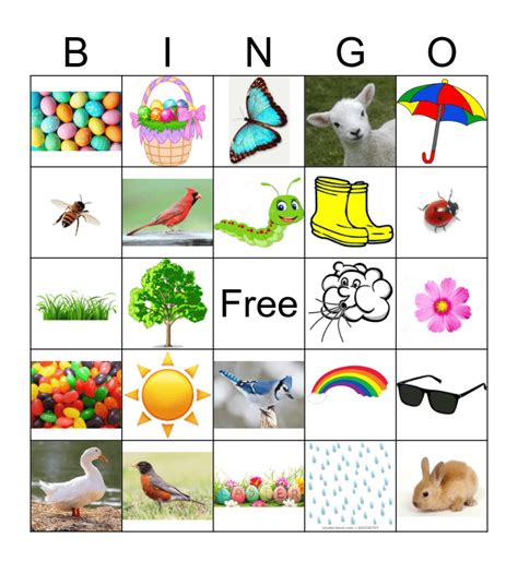 Spring Bingo Card