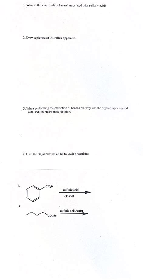 Solved This Is Lab Questions About Synthesis Of Isoamyl Acetate