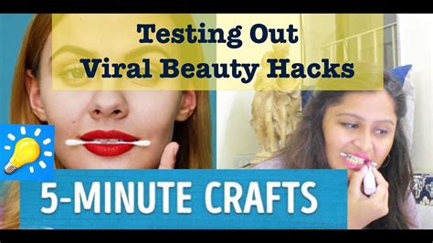 Tryingtesting Out Viral Beauty Hacks By 5 Minute Crafts 😂 5 Minute