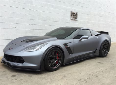 Wrapped C7 Corvette Z06 On Forgeline One Piece Forged Monoblock GA1R