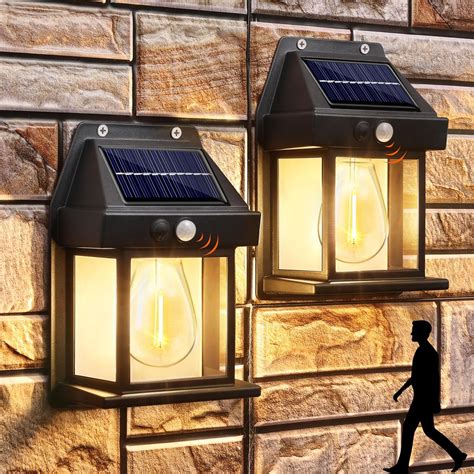 Joomer Pack Solar Wall Lights Outdoor Dusk To Dawn Porch Lights