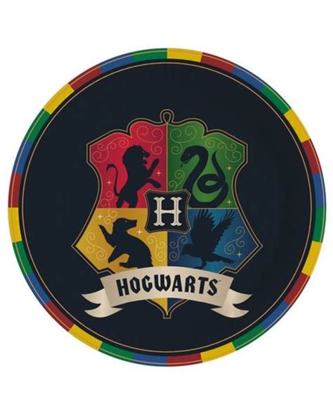 Platos Harry Potter Casas Hogwarts cartón 23cm 8 uds por sólo 3 00