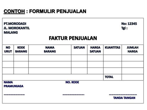 Detail Contoh Form Pembelian Barang Koleksi Nomer 7