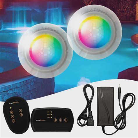 Kit Led Colorido rgb para Piscina 2 Refletores 9W e Módulo de Comando e