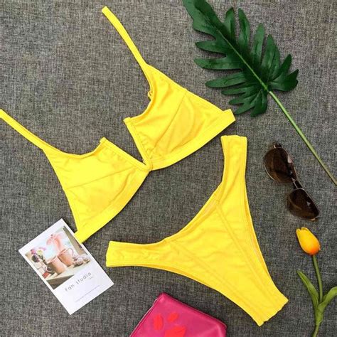 Aliexpress Buy 7 Colors Sexy V Shape 2019 Bikini Women Swimwear