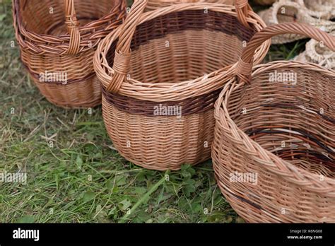 Wicker Baskets Stock Photo Alamy