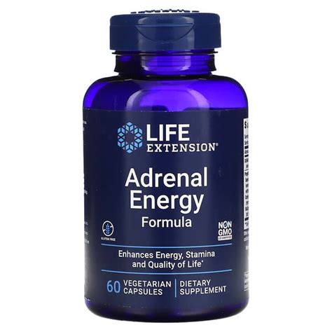 Life Extension Adrenal Energy Formula 60 Vegetarian Capsules