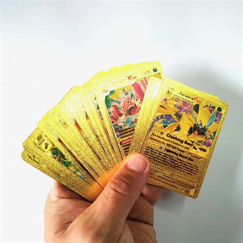 Pacote Cartas Pokémon 20 Unidades sem Repetição Douradas Tcg