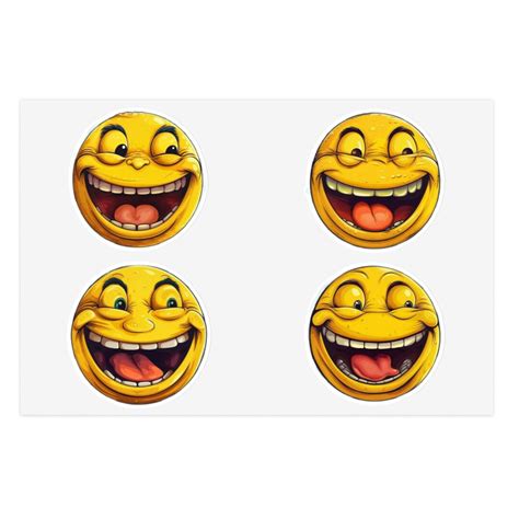 Laughing Face Emoji Sticker Sheets - Etsy