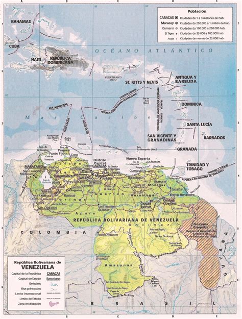 La Guayana Esequiba Mapa De Los Espacios Geográficos O Mapa