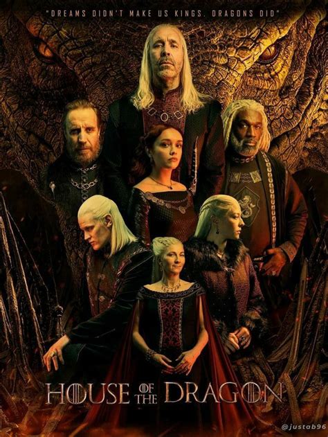 The Poster For House Of The Dragon Which Features Several Actors And