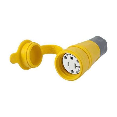 Hubbell Watertight Straight Blade Connector R A Vac Yellow