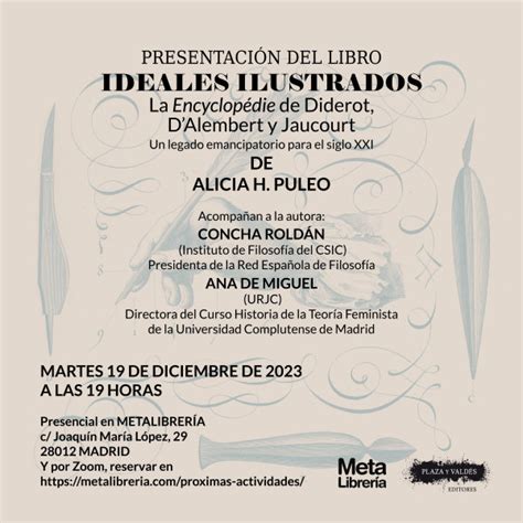 Presentaci N De Ideales Ilustrados De Alicia Puleo Plaza Y Vald S