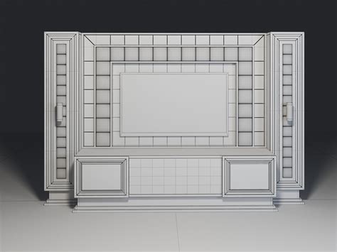 TV Unit With Fireplace 3D model | CGTrader