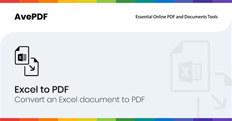 Excel In PDF Converti XLS E XLSX In PDF Online Gratis AvePDF