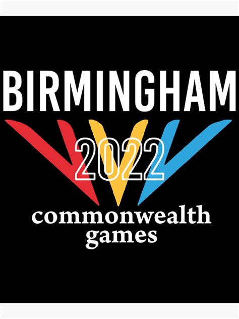 Font White Birmingham Aus Commonwealth Games 2022 Poster For Sale By