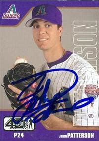 John Patterson Autographed Baseball Card Arizona Diamondbacks 2002