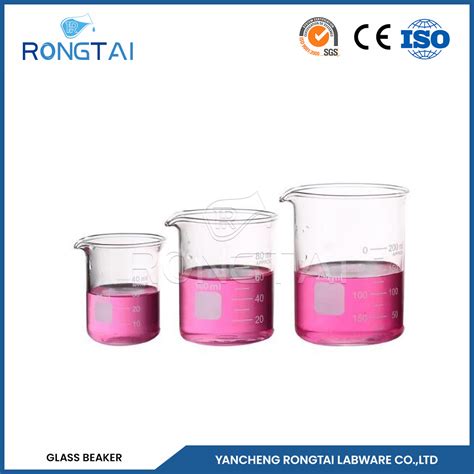 Rongtai Laboratory Glassware Set Factory Glass Beaker Lab China 5ml