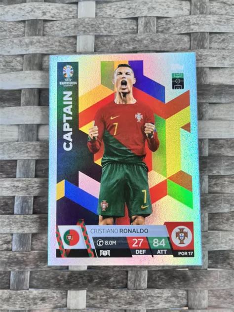 CRISTIANO RONALDO CR7 Captain UEFA EURO 2024 MATCH ATTAX Portugal £2.25 ...