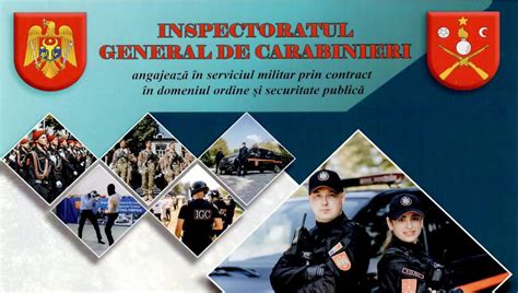 INSPECTORATUL GENERAL DE CARABINERI ANGAJEAZA Consiliul Raional Ocnita