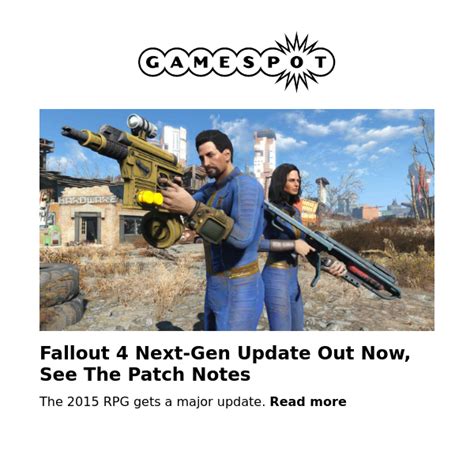 Discover The Latest Fallout 4 Next Gen Update And Patch Notes Gamespot