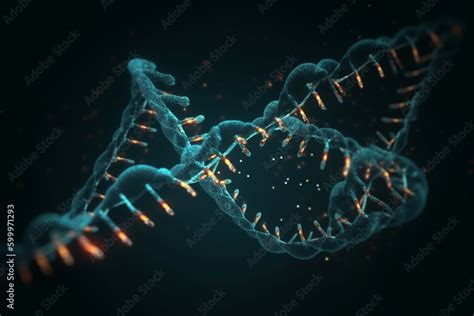 DNA replication process. DNA, background Generative AI Stock ...