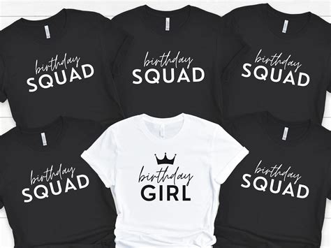 Birthday Girl Shirt Birthday Squad Shirt T Birthday Party Shirts Birthday T For Woman