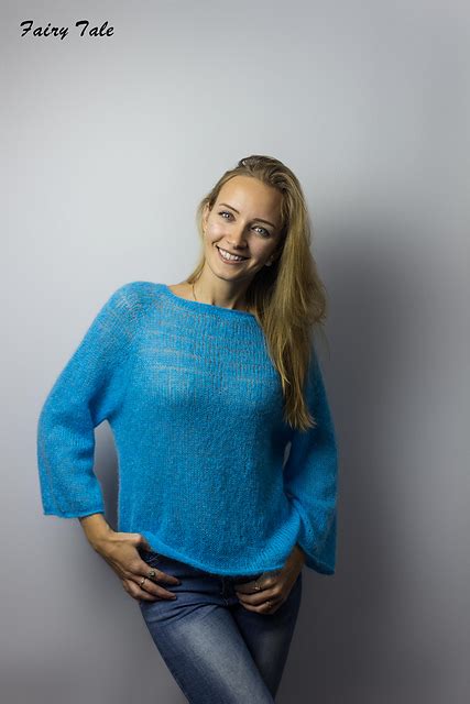 Ravelry Blue Sheer Sweater Pattern By Irina Khoroshaeva