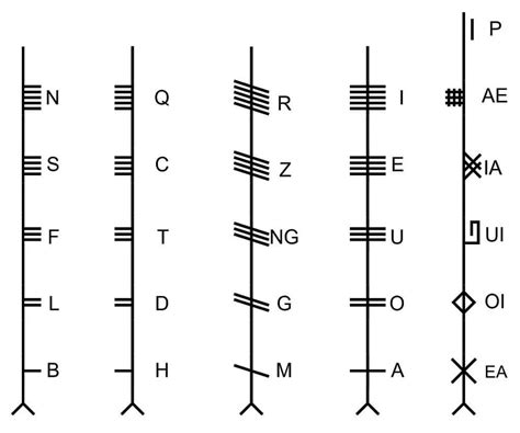 Ogham Symbols and Their Meaning – A List - Symbol Sage