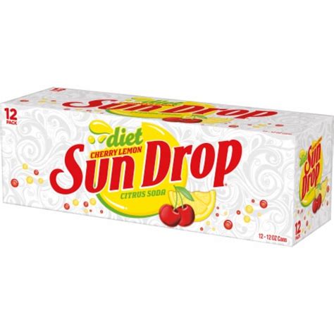 Sun Drop Diet Cherry Lemon Citrus Soda Cans 12 Pk 12 Fl Oz Fred Meyer